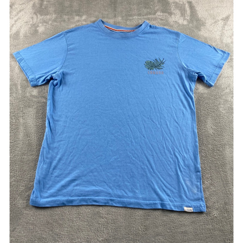 Laguna Blue Find Your Chill Tropical Graphic Tee Shirt Womens Large L